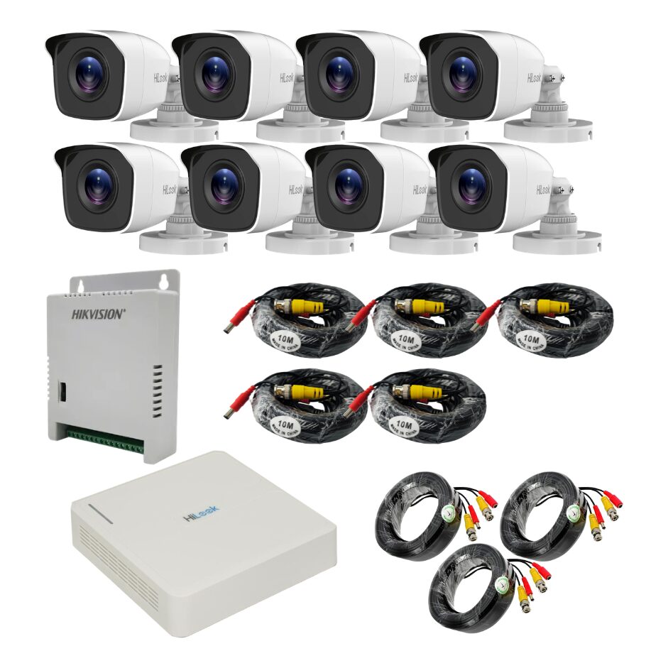 HiLook 8-channel bullet CCTV camera kit